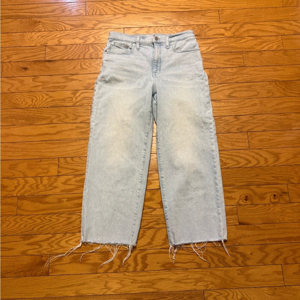 Madewell Perfect Vintage Wide Leg Cropped jeans— size 29